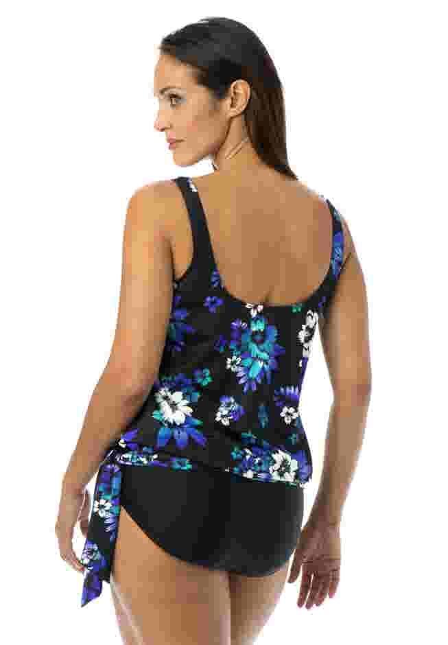 Side Tie Blouson Tankini Top image number 1
