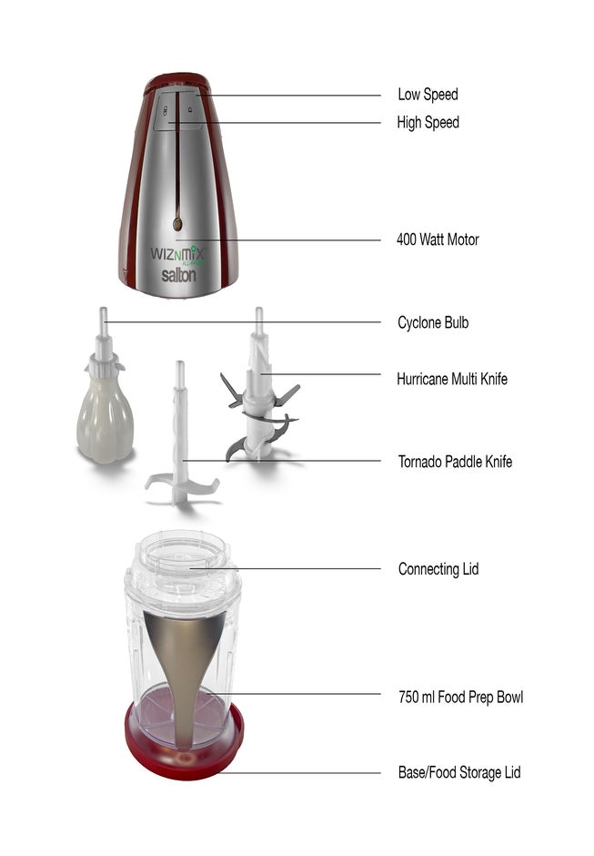 Salton&reg; Wiz n Mix All-in-One Food Processor, Chopper & Blender image number 1