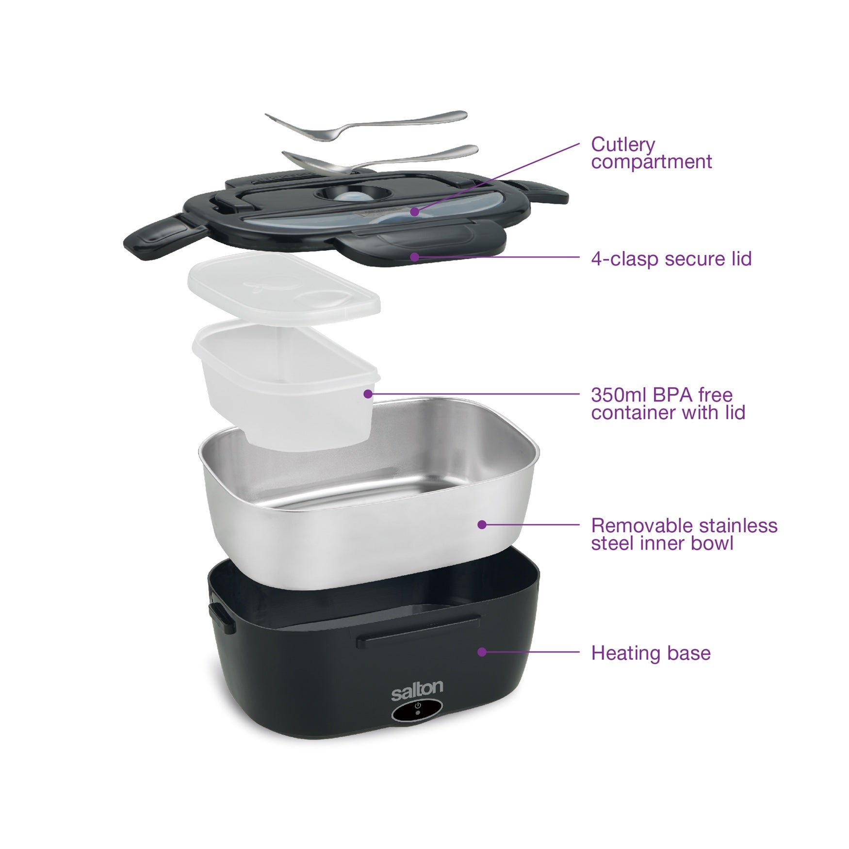 Salton&reg; Portable Electric Lunch Box image number 2