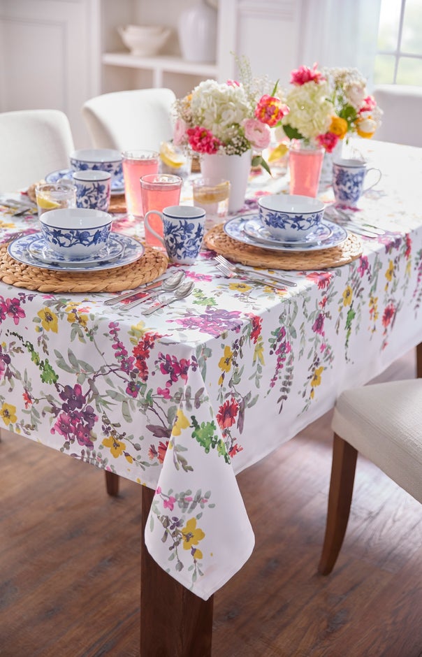 60" x 104" Floral Cascade Table Linen image number 2