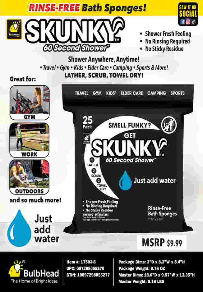 Skunky® Rinse Free Bathing Wipes, Set of 2 image number 4