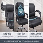 500 lbs. Weight Capacity Chrome Executive Office Chair image number null