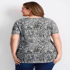 Triple Keyhole Short Sleeve Tee image number 1
