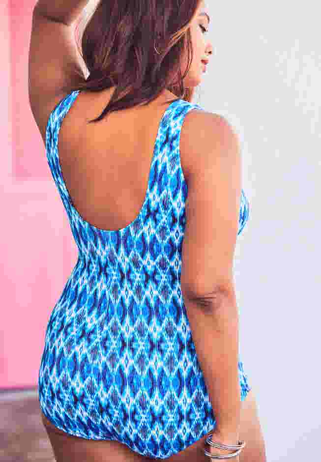 Sarong Front One Piece Swimsuit image number 1