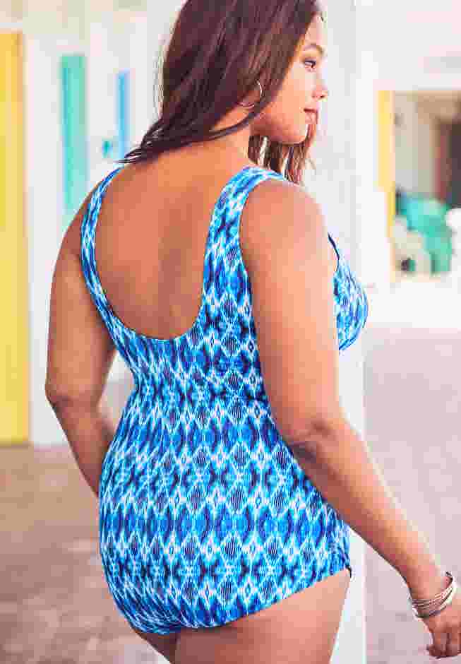 Sarong Front One Piece Swimsuit image number 2
