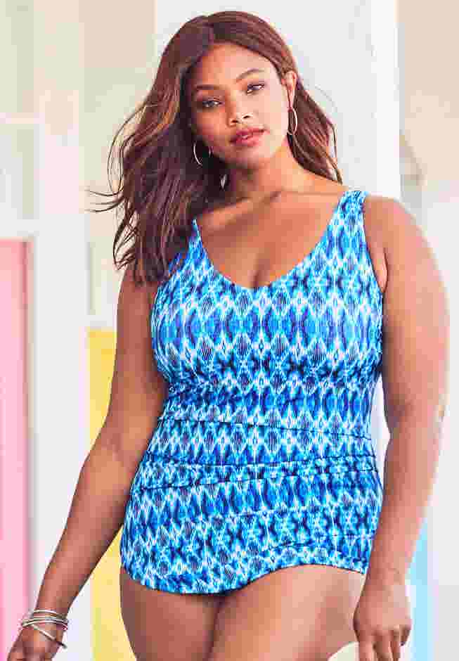 Sarong Front One Piece Swimsuit image number 3