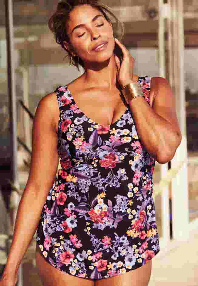 Sarong Front One Piece Swimsuit image number 5