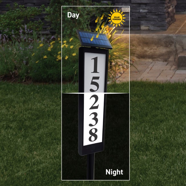 SensorBrite® Solar-Powered Address Sign image number null