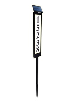 Sensor Brite&reg; Solar-Powered Address Sign