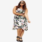 Sleeveless Knit Fit and Flare Knit Dress image number null