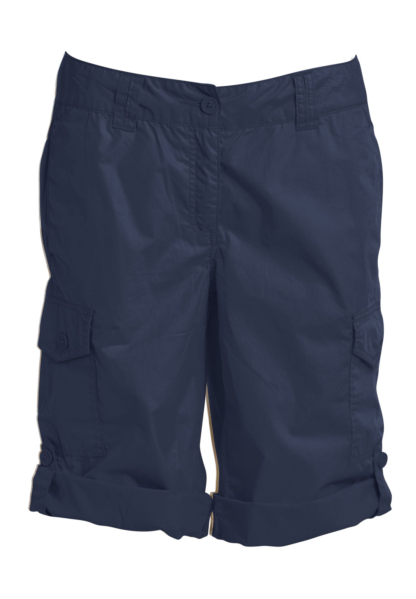 Stretch Mid-rise Cargo Convertible Bermumda Shorts image number 0