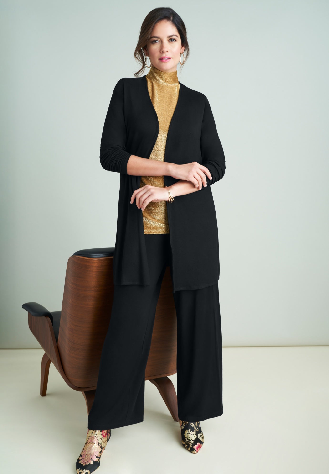 Everyday Stretch Knit Open Front Cardigan image number 3