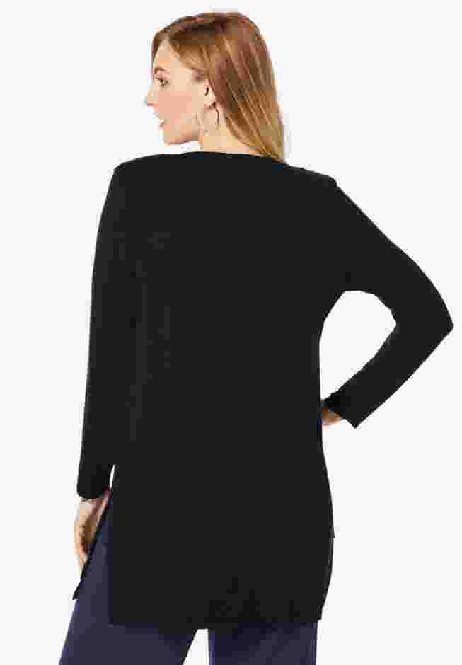 Everyday Stretch Knit Open Front Cardigan image number 2