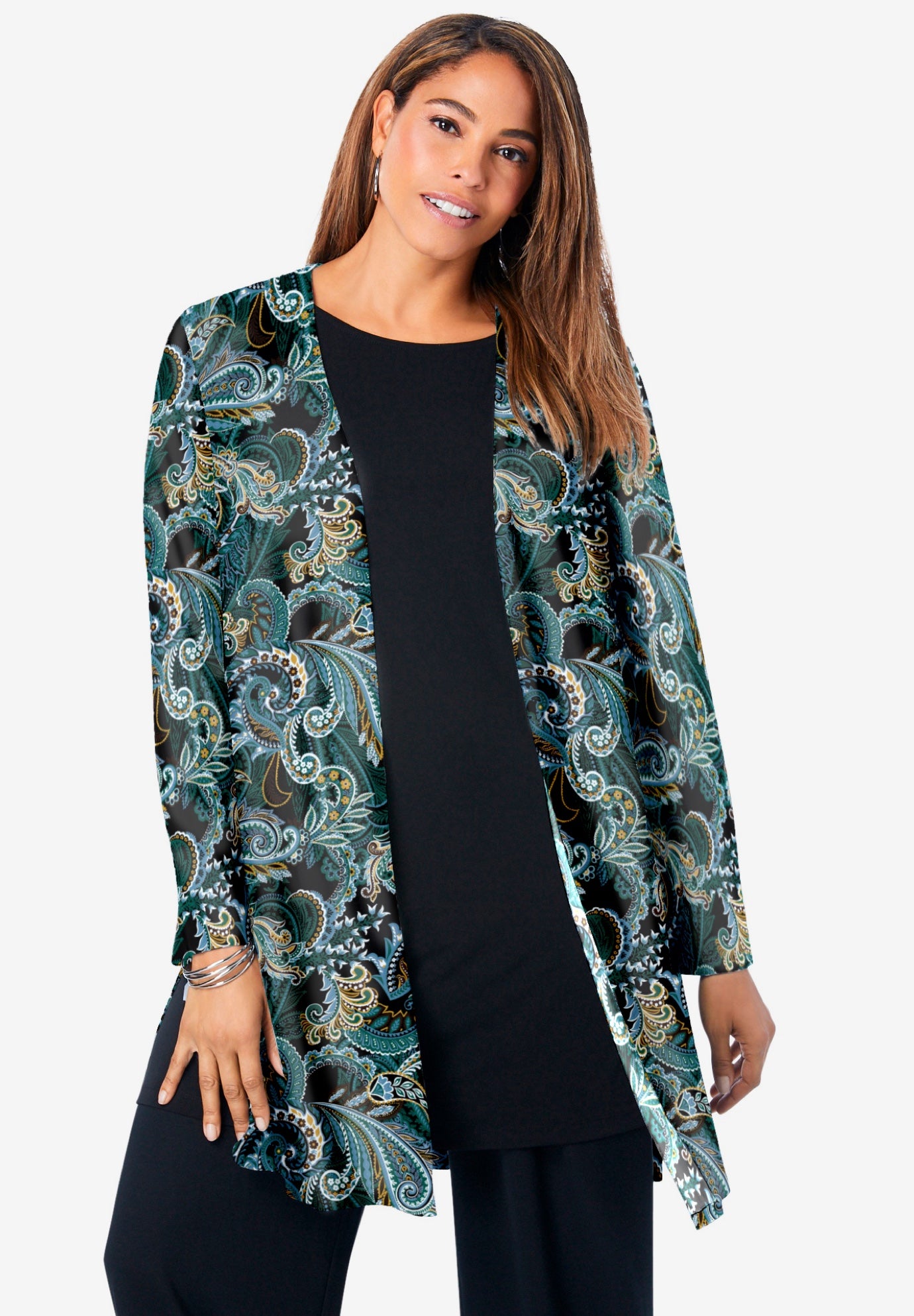 Everyday Stretch Knit Open Front Cardigan image number 0