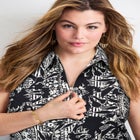 Zip Neck Hi-Low Shirt image number 3