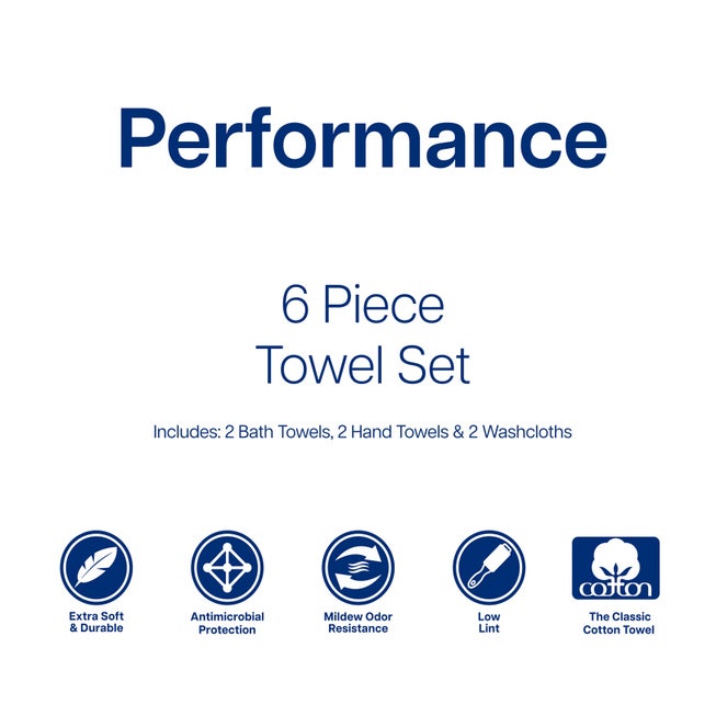 Arm & Hammer Performance 6-PC Towel Set image number 1