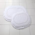 Oval Ruffle Bath Rug image number null