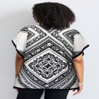 Crochet Trim Poncho Top image number 1