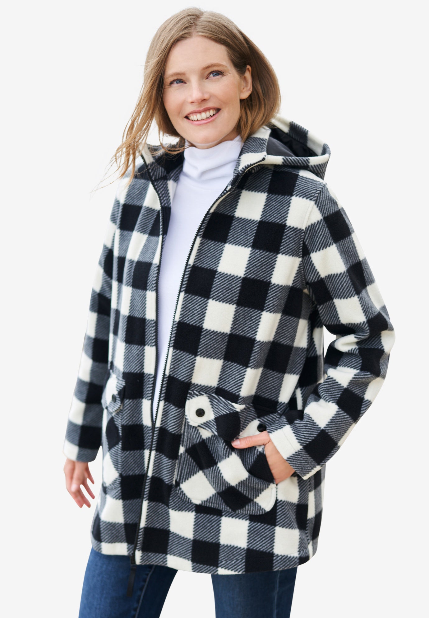 Hooded Fleece Coat image number 0