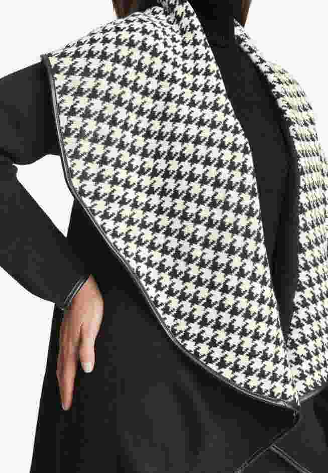 Faux Leather-Trim Sweater image number 3