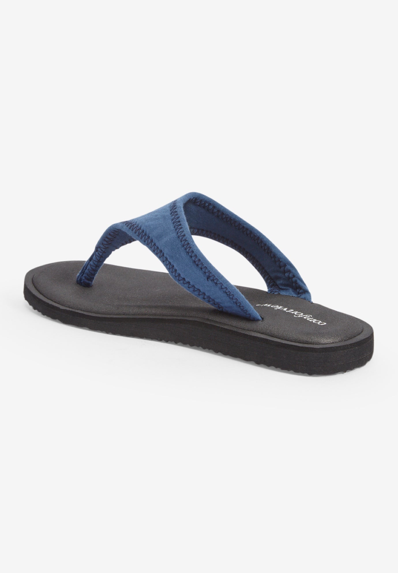 The Sylvia Stretch Fabric Soft Footbed Thong Slip On Sandal image number 1