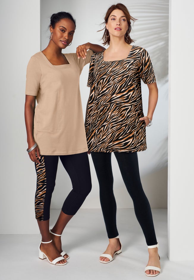 Everyday Stretch Cotton Capri Legging image number 3