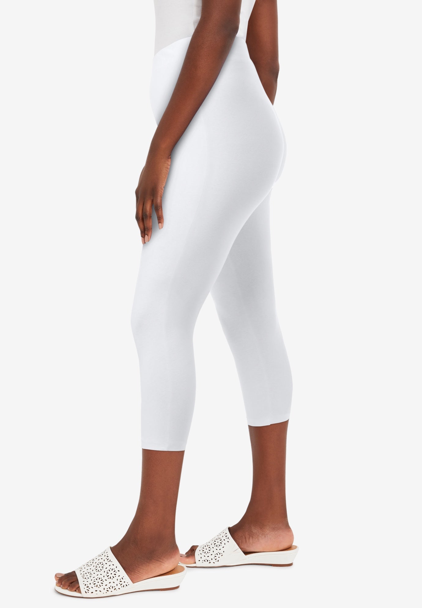 Everyday Stretch Cotton Capri Legging image number 1