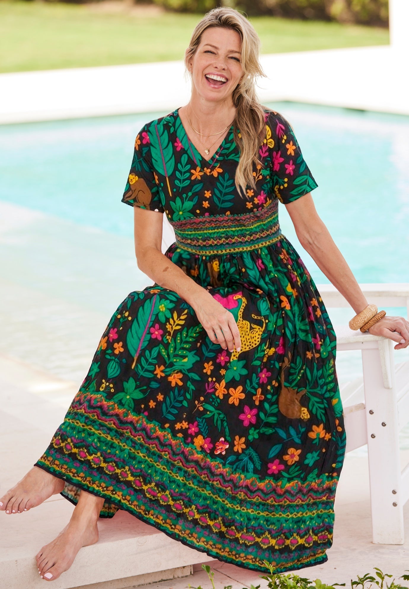 Long Crinkle Cotton Lounger image number 0