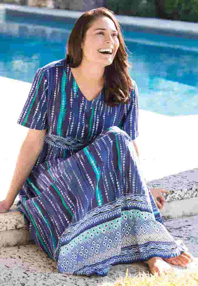 Long Crinkle Cotton Lounger image number 3