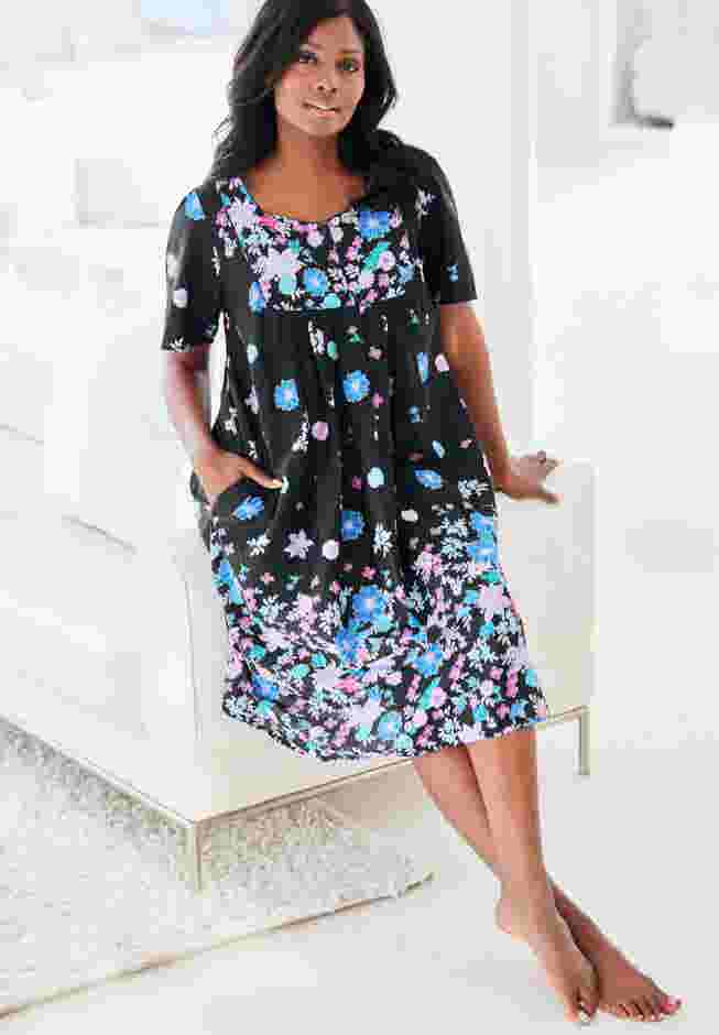 Mixed Print Short Lounger image number 2