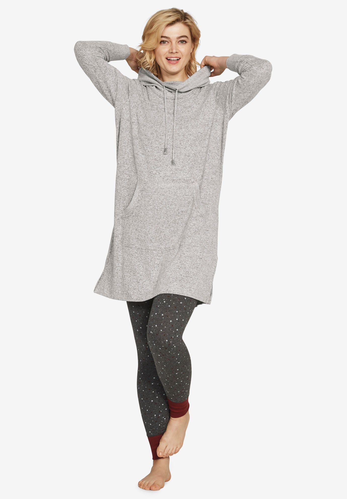 Funnel-Neck Lounge Sweatshirt Tunic image number 0
