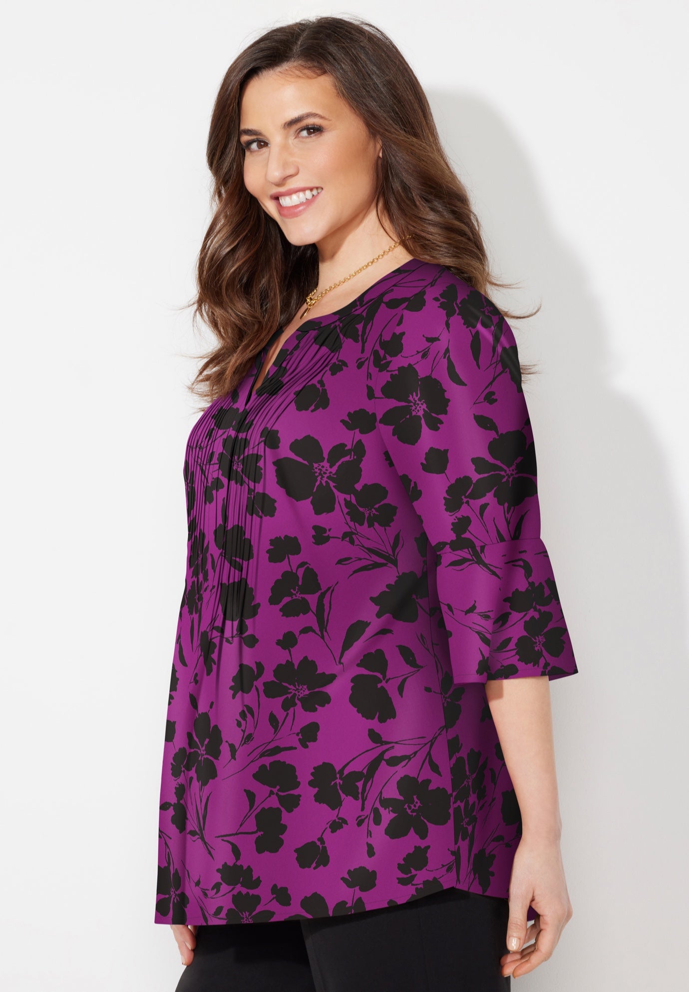 Georgette Pintuck Blouse image number 2