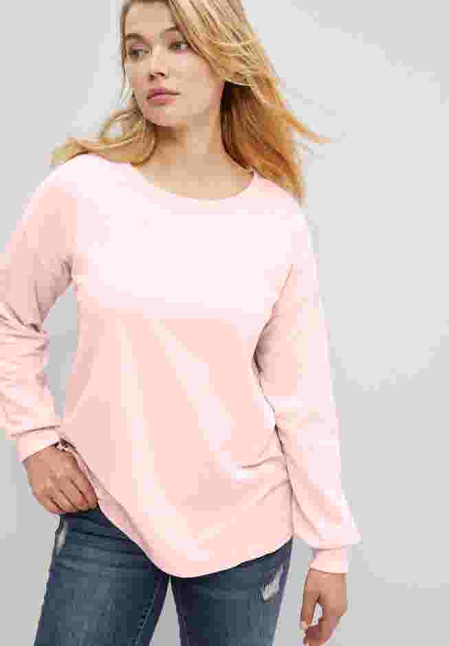 French Terry Blouson Sleeve Sweatshirt Tunic image number 0