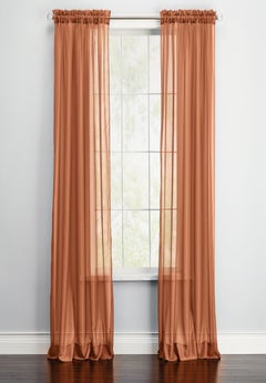 BH Studio Sheer Voile Rod-Pocket Panels, Set of 2
