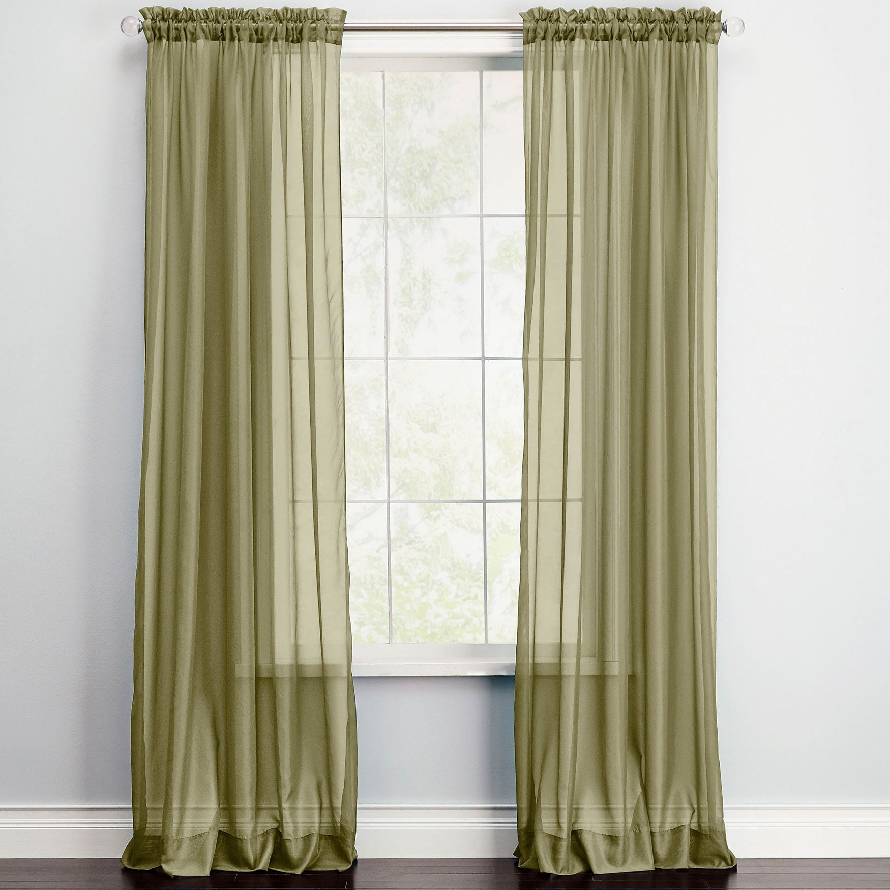 BH Studio Sheer Voile Rod-Pocket Panels -Set of 2 image number 0