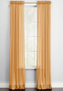 BH Studio Sheer Voile Rod-Pocket Panels, Set of 2