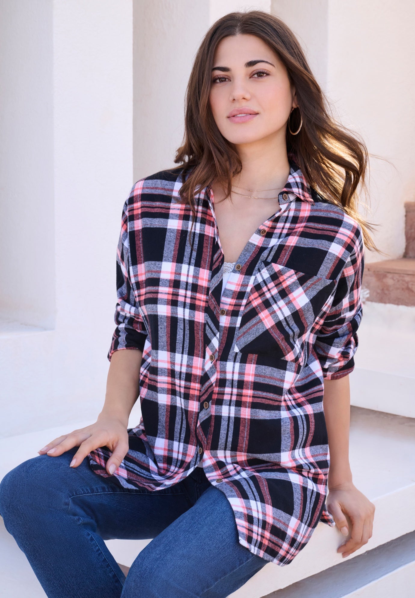 Plaid Flannel Tunic image number 3