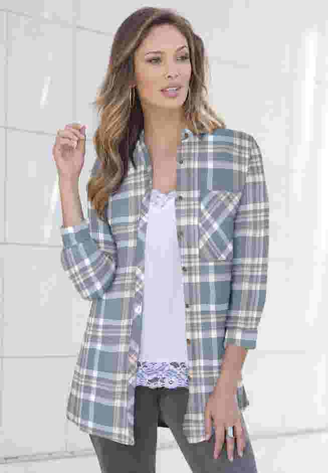 Plaid Flannel Tunic image number 6
