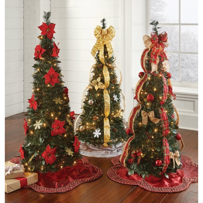 Fully Decorated Pre-Lit 4½’ Pop-Up Christmas Tree image number 3