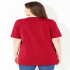 Suprema&reg; Crochet V-Neck Tee image number null