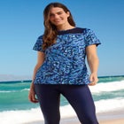 Mesh Yoke Swim Tee image number null