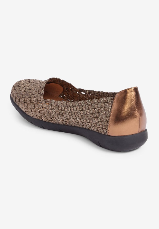 The Bethany Stretch Woven Slip On Flat image number 2
