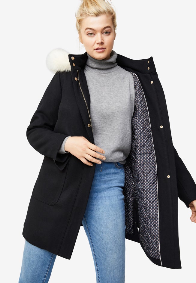 Side-Snap Wool Parka image number null