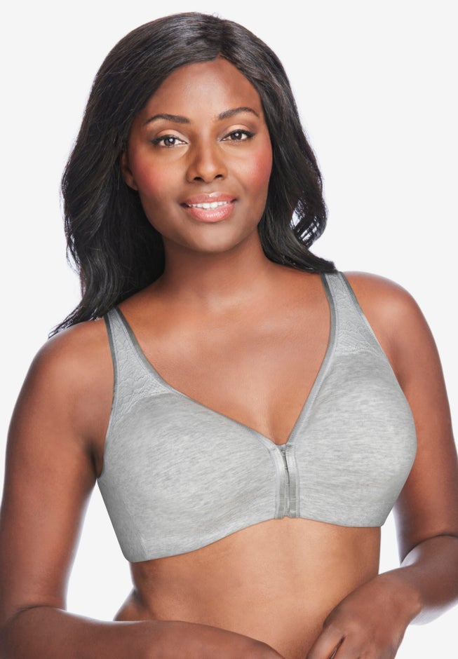 Wireless Front-Close Cotton Comfort Bra image number 3