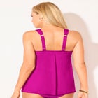 Bra Sized Drape Front Lightweight Underwire Tankini Top image number null