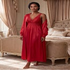 Amoureuse&reg; Peignoir 2-Piece Tricot Gown & Robe image number null