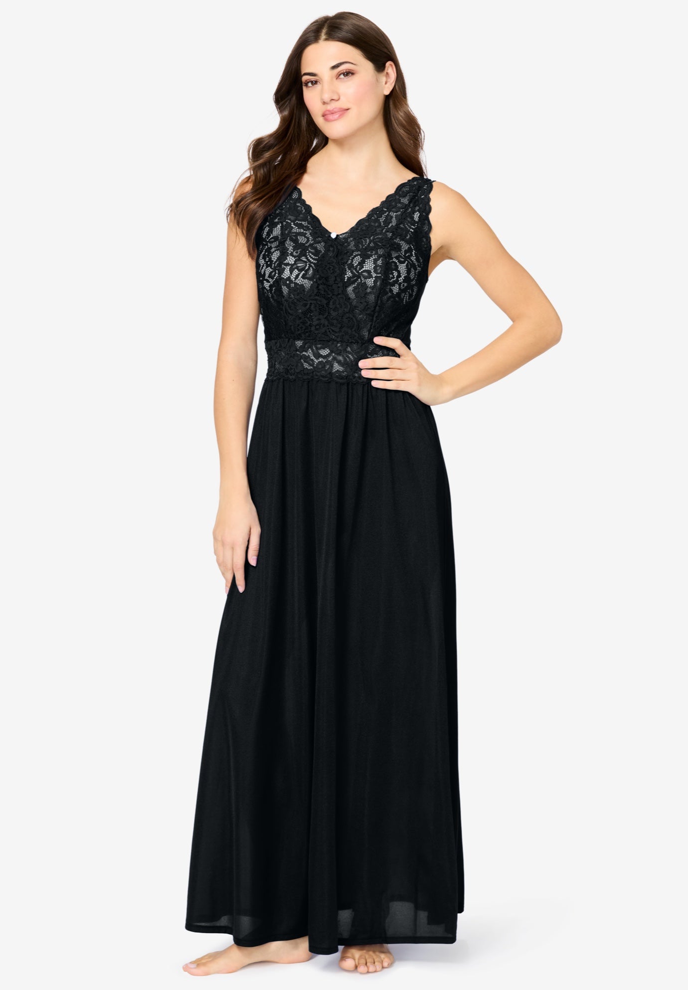 Amoureuse&reg; Peignoir 2-Piece Tricot Gown & Robe image number 3