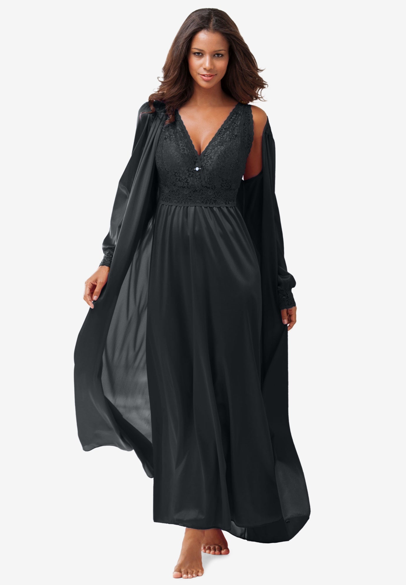 Amoureuse&reg; Peignoir 2-Piece Tricot Gown & Robe image number 0