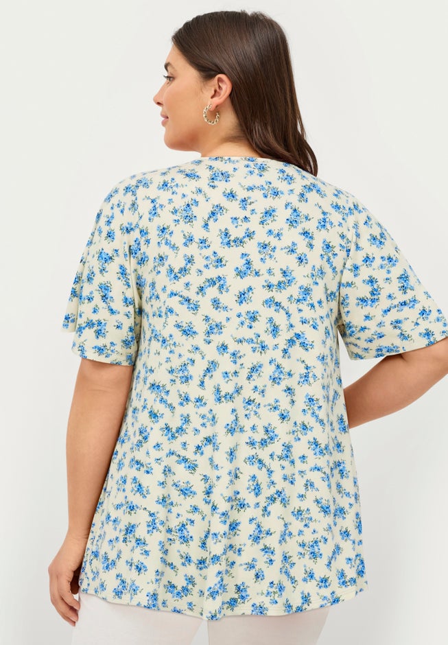 V-Neck Front Pleat Tunic image number 1