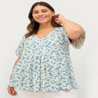 V-Neck Front Pleat Tunic image number null